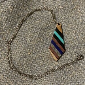 Multicolor Geometric Pendant Necklace